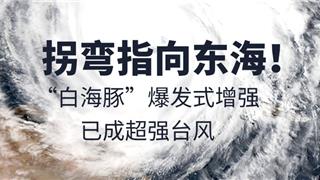 拐弯指向东海！“白海豚”爆发式增强，已成超强台风
